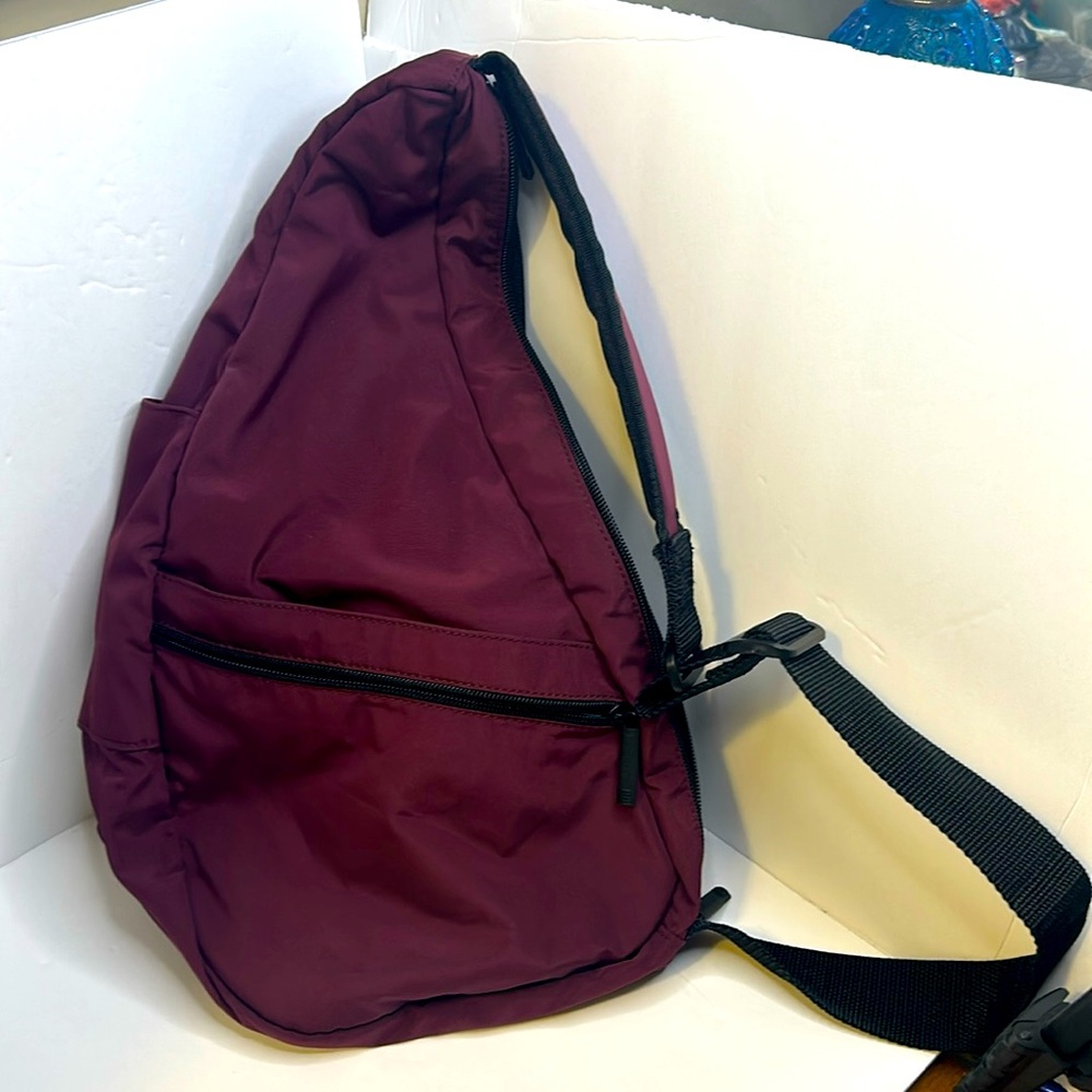 LL Bean Ameribag Healthy Back Crossbody Zipper Bag Microfiber W/storage pockets